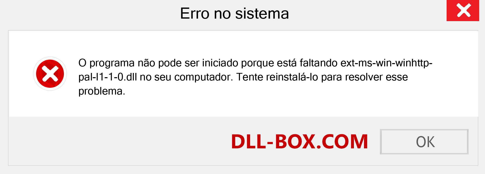 Arquivo ext-ms-win-winhttp-pal-l1-1-0.dll ausente ?. Download para Windows 7, 8, 10 - Correção de erro ausente ext-ms-win-winhttp-pal-l1-1-0 dll no Windows, fotos, imagens